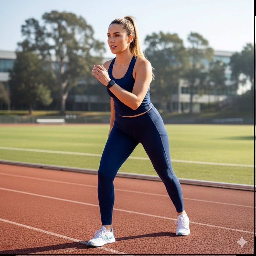Soft Surroundings Crop Pocket Leggings Pants Women Medium Navy Blue Active‎